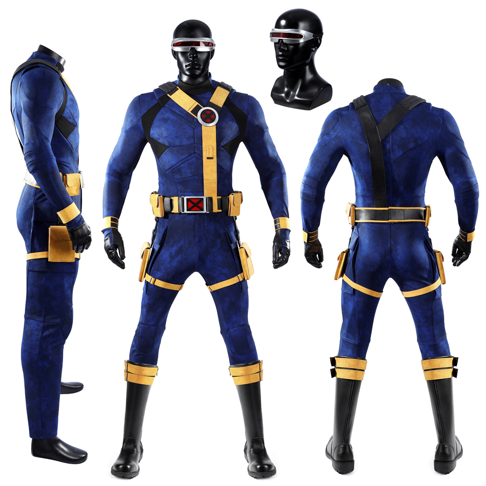 Quality Men'S Accessories - Costume de cosplay de Cyclope bleu