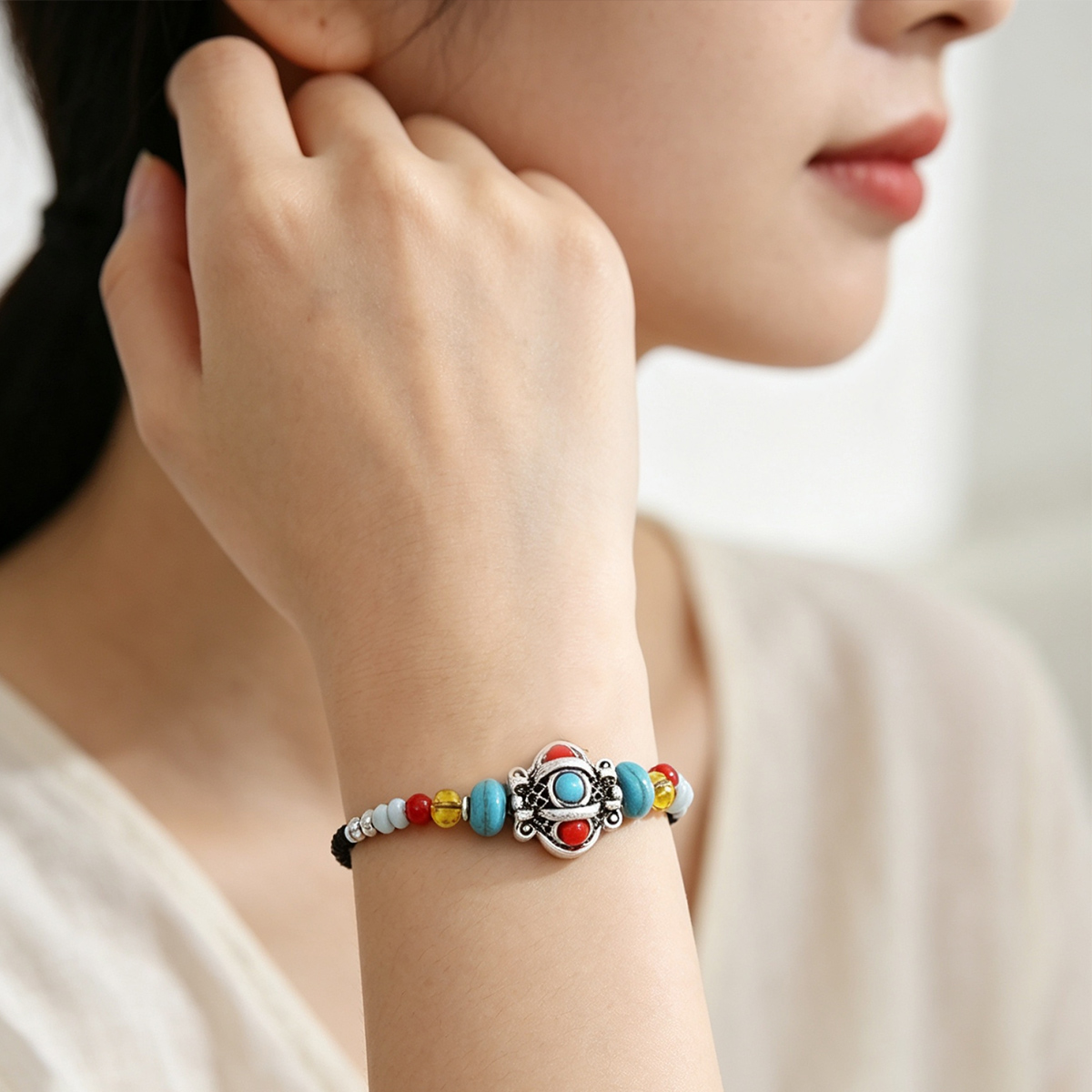 Men Accessories Nepal - Bracelet tibétain ethnique fait main en