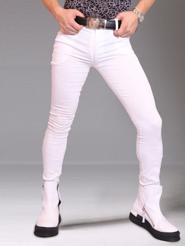 Men'S Accessories For Jeans - M-3XL Hommes artificiel astique Denim Jeans
