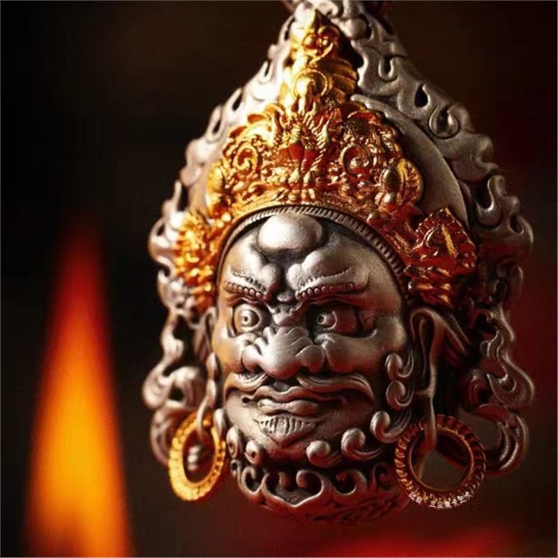 Men Accessories Ethnic - Pendentif Jambhala Jaune de Bénédiction, Bijoux