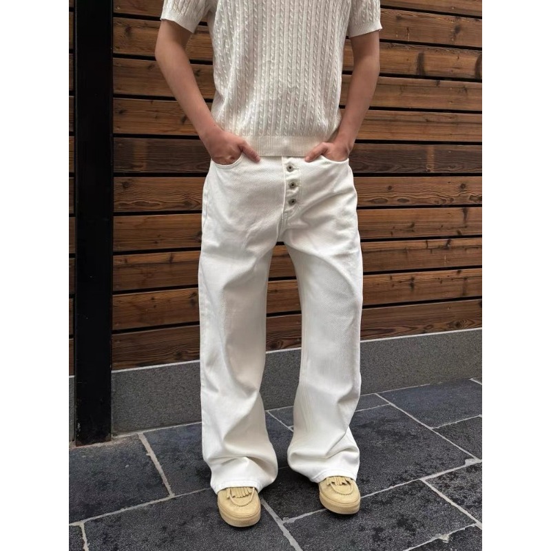 Men'S Accessories For Jeans - Jean blanc à jambes larges pour