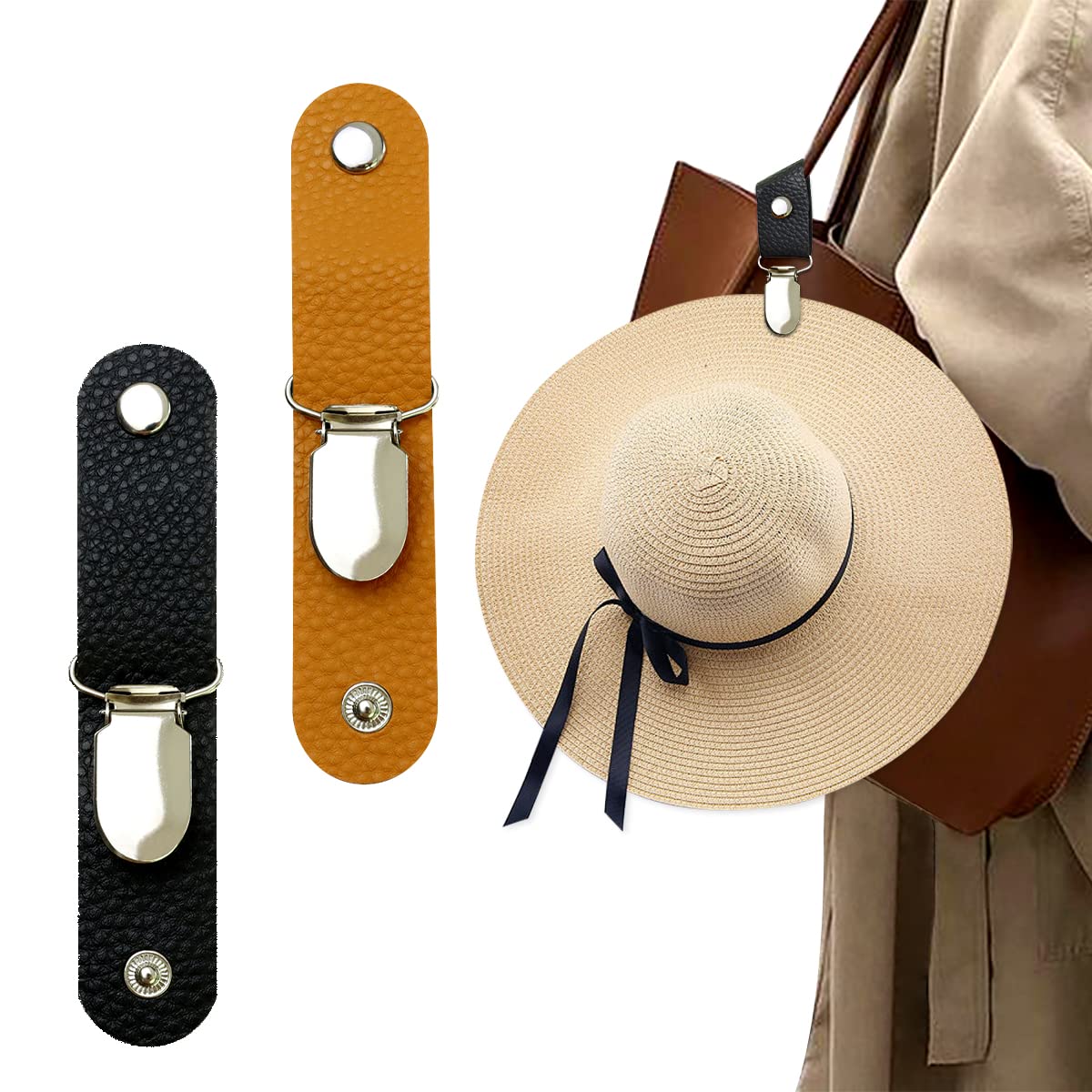Men'S Accessories Holder - Clip à chapeau en cuir PU