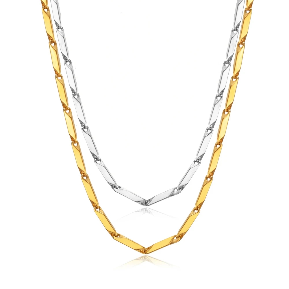 Men Accessories Ethnic - Collier chaîne en acier inoxydable 3MM,