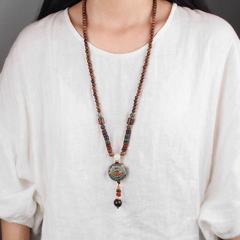 Collier thangka long et exotiq - Men Accessories Nepal avis et prix