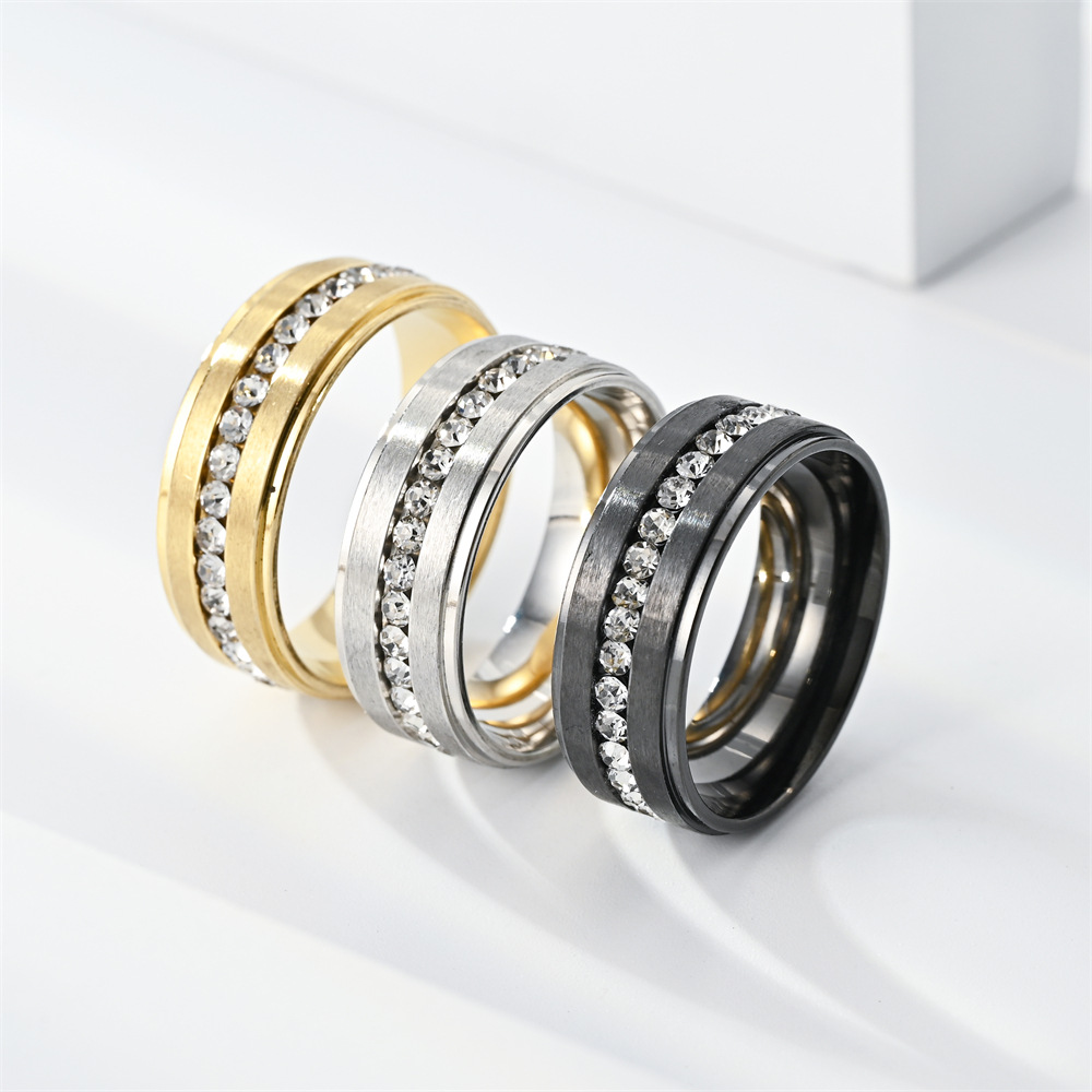 Bagues en diamant en acier ino - Men Accessories Ideas avis et prix