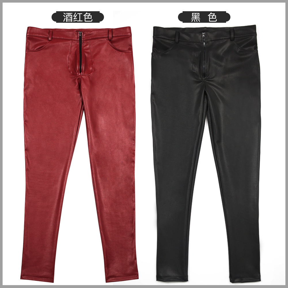 Jean slim en cuir PU pour homm - Men'S Accessories For Jeans avis et prix