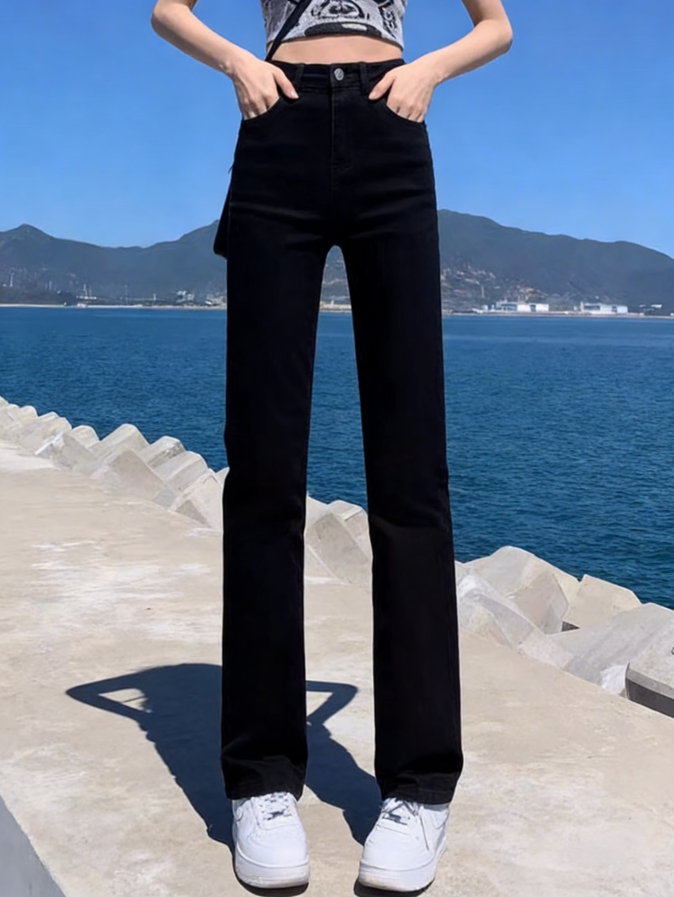 Jean noir slim fit pour homme, - Men'S Accessories For Jeans avis et prix