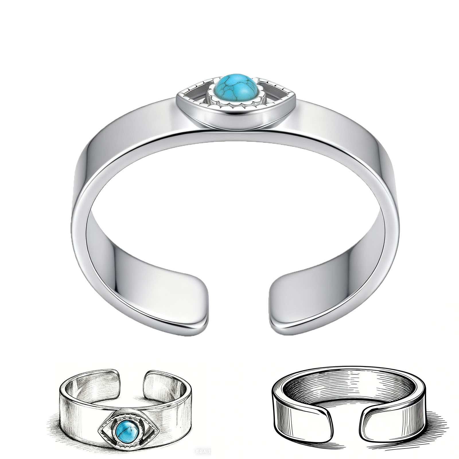 Bagues classiques œil porte-bo - Men Accessories Evil Eye avis et prix