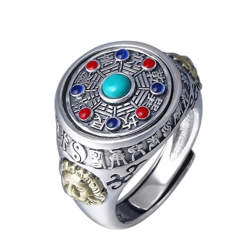 Bague en émail coloré de Style - Men Accessories Ethnic avis et prix