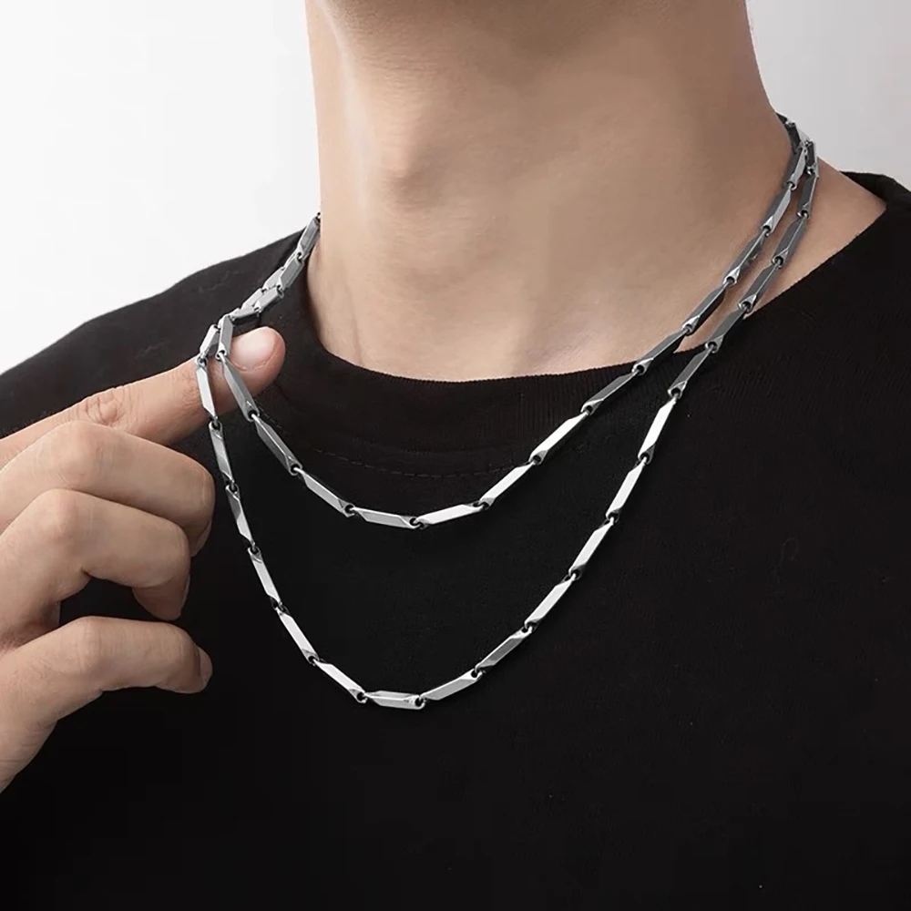 Collier chaîne en acier inoxyd - Men Accessories Ethnic avis et prix