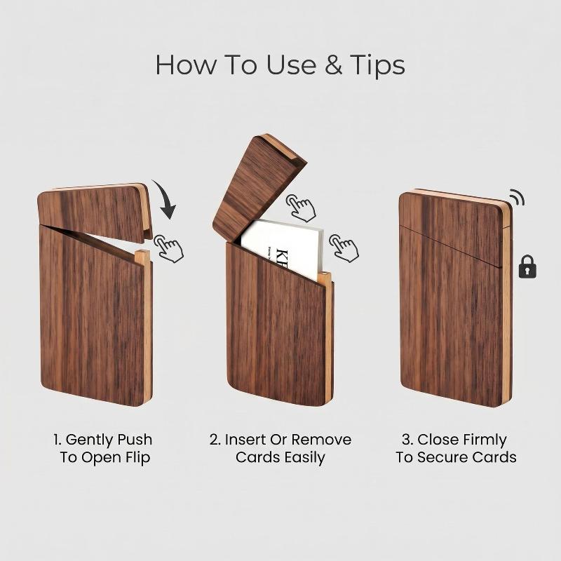Porte-cartes de visite en bois - Men'S Accessories Holder avis et prix